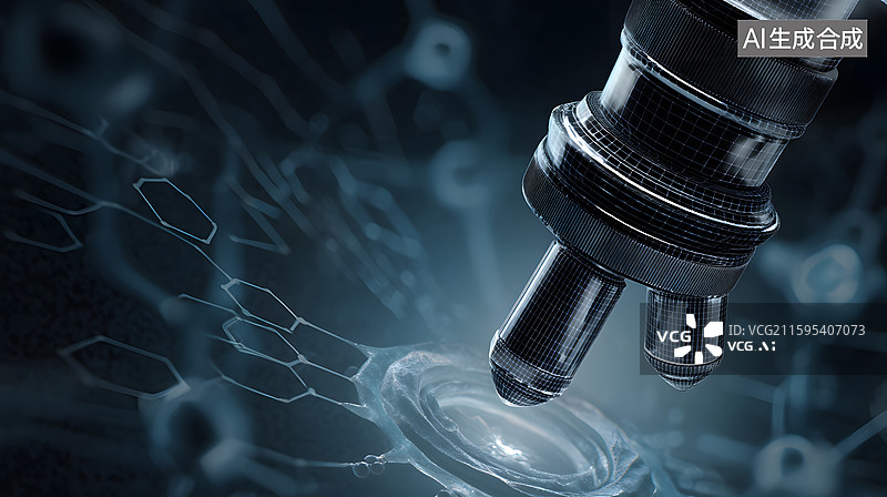 【AI数字艺术】实验中的显微操作图片素材