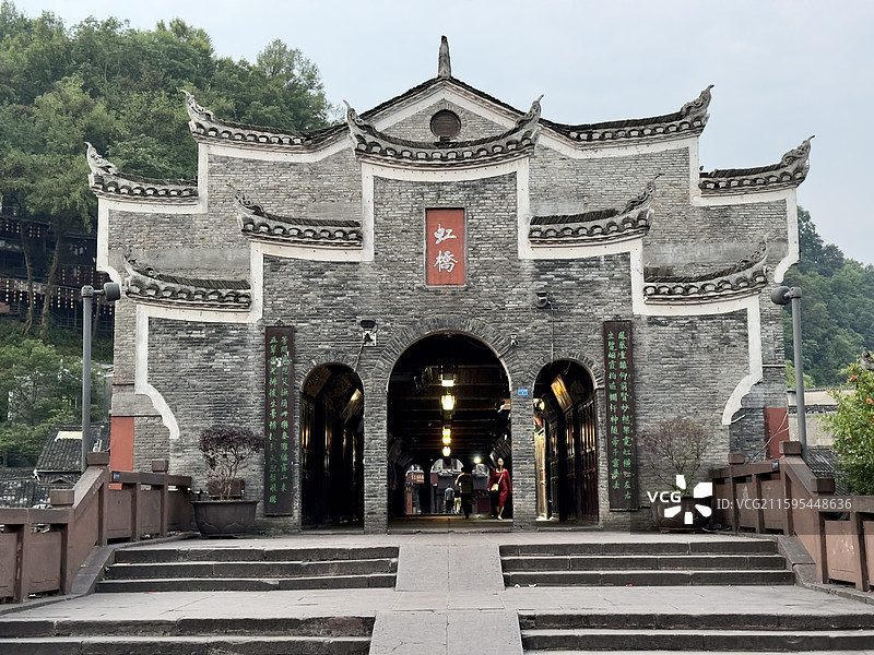 凤凰古城虹桥图片素材