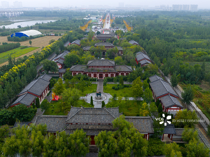 航拍滨州孙子兵法城图片素材