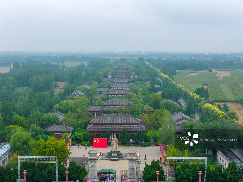 航拍滨州孙子兵法城图片素材