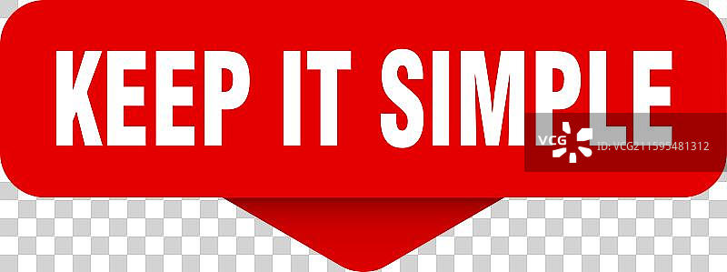 保持简单的贴纸，保持简单的标志图片素材