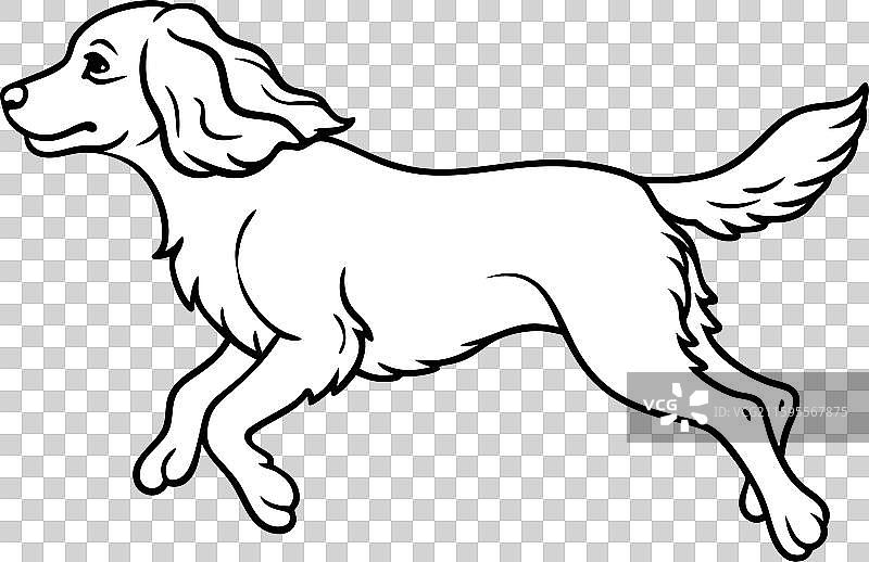 英国指示犬跑步图标图片素材