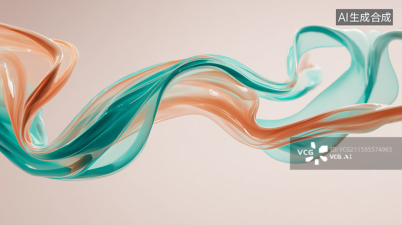 【AI数字艺术】流光丝带数字艺术图片素材