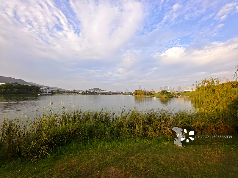 长沙后湖湖光云影 都市自然人文景观摄影图片素材