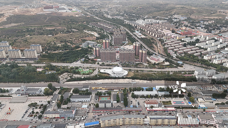 准格尔旗航拍图片素材