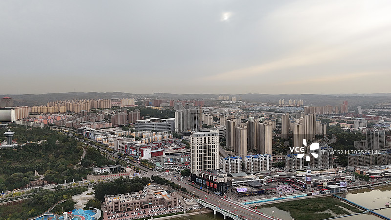 准格尔旗航拍图片素材