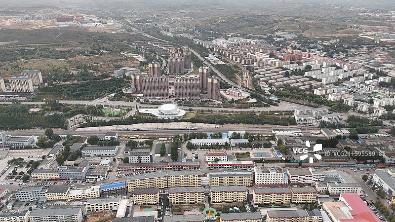 准格尔旗航拍图片素材