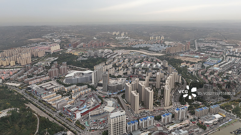 准格尔旗航拍图片素材