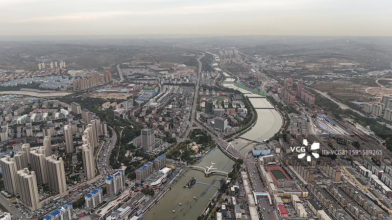 准格尔旗航拍图片素材