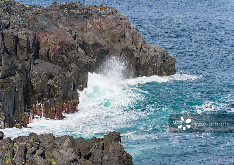城崎海岸-崎嶇的岩石海岸線图片素材