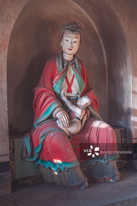 山西晋中太古净信寺彩塑图片素材
