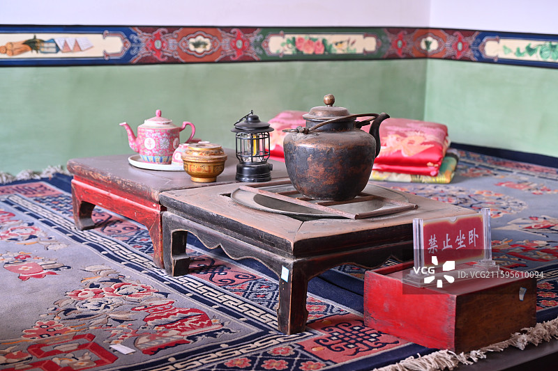 伊金霍洛旗郡王府内蒙古蒙古族王爷的府邸图片素材