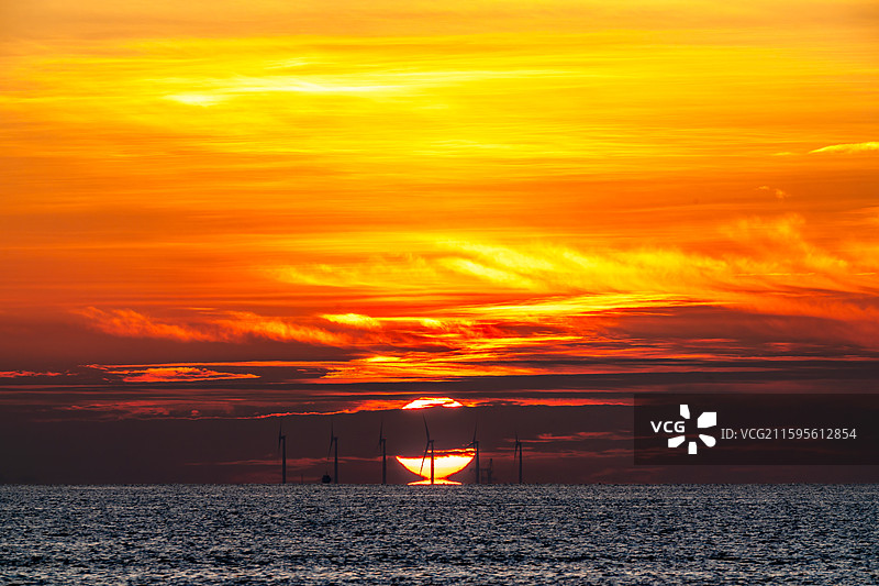 珠海风车欧米茄日出图片素材