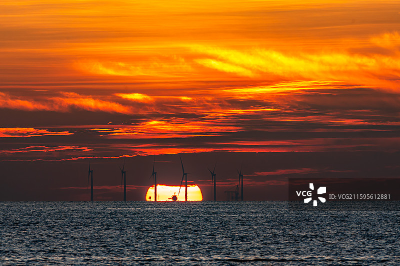珠海风车欧米茄日出图片素材