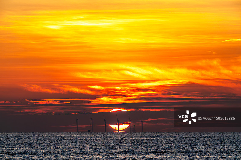 珠海风车欧米茄日出图片素材