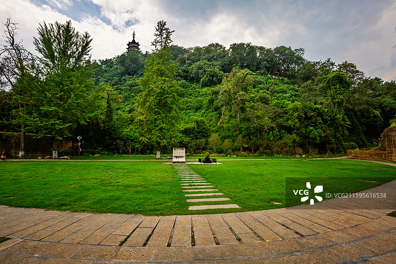 焦山古炮台+镇江图片素材
