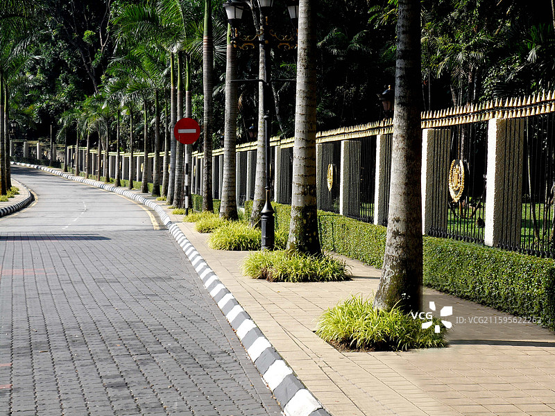 马来西亚旧国家皇宫围栏图片素材