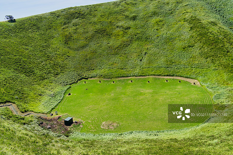 伊豆半岛大室山-在山顶可远眺富士山图片素材