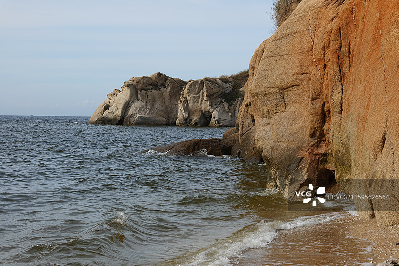 辽宁营口盖州团山国家级海洋公园海蚀地貌图片素材