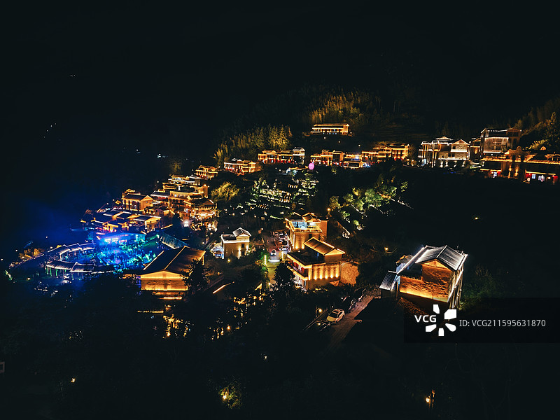 马安竹海夜景图片素材