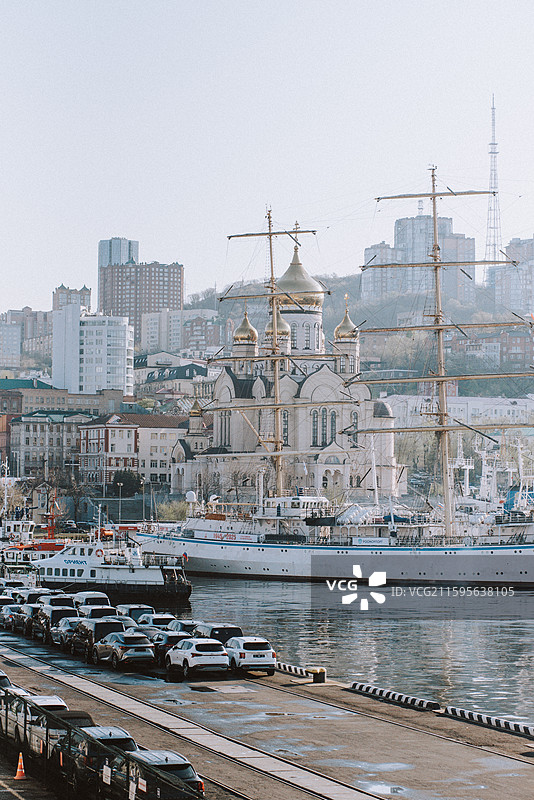 俄罗斯海参崴城市风光图片素材