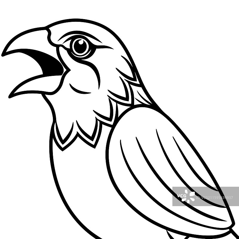 雌雄同株的蜡嘴鸟叫声图标图片素材