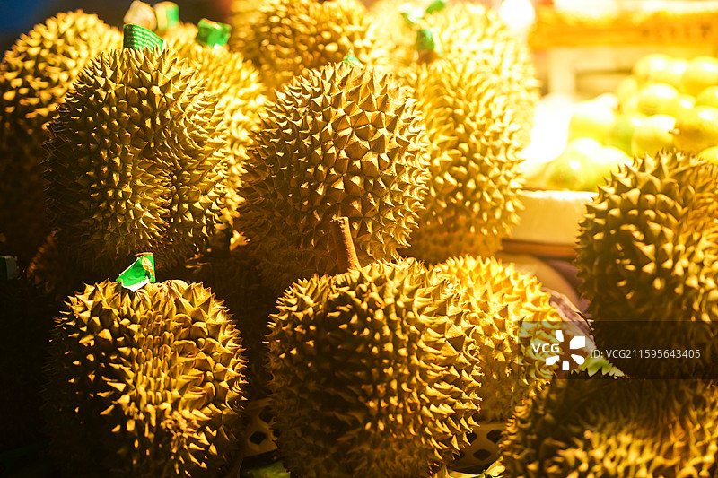 泰国进口水果金枕榴莲超市水果图片素材