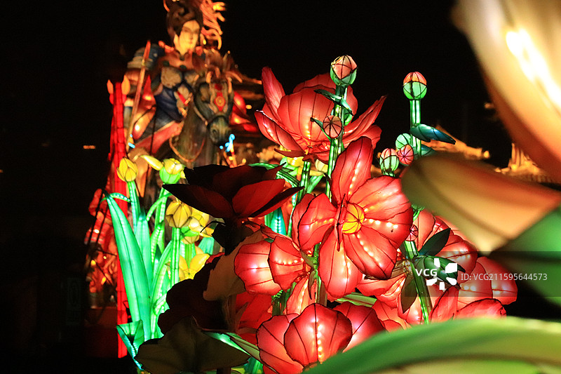 大同古城灯会图片素材