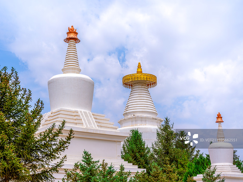 西藏纳入中国版图“凉州会盟”的见证地：凉州白塔寺图片素材