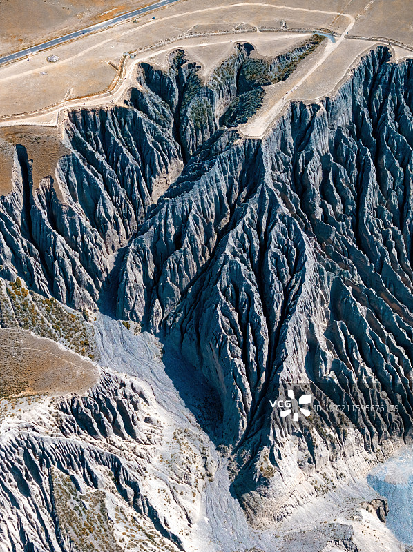 独山子大峡谷风光，航拍视角，新疆，克拉玛依，独山子图片素材