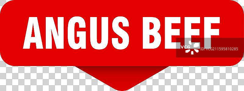 安格斯牛肉贴纸，透明背景上的安格斯牛肉标志图片素材
