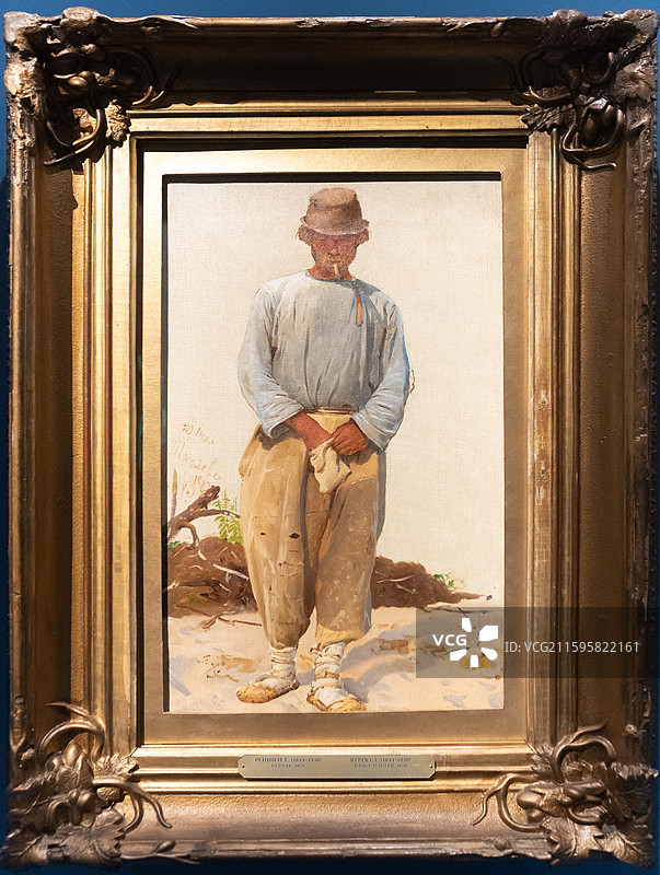 中国国家博物馆纤夫1870年布面油画52cmX30cm1937年从LL布罗茨基处购得特列季亚科夫画廊图片素材
