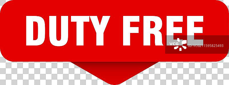 免税店贴纸，透明背景上的免税店标志图片素材