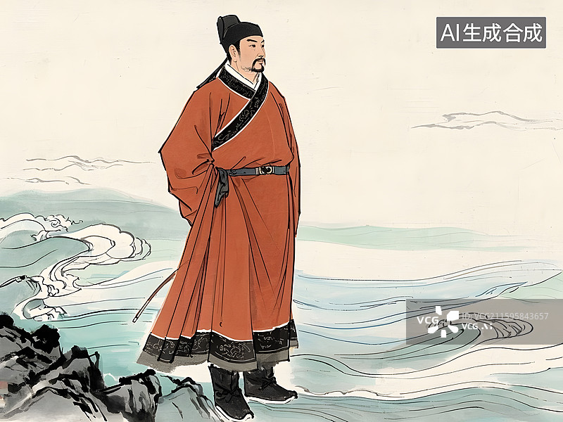 【AI数字艺术】明代著名的航海家外交家军事将领郑和肖像图片素材