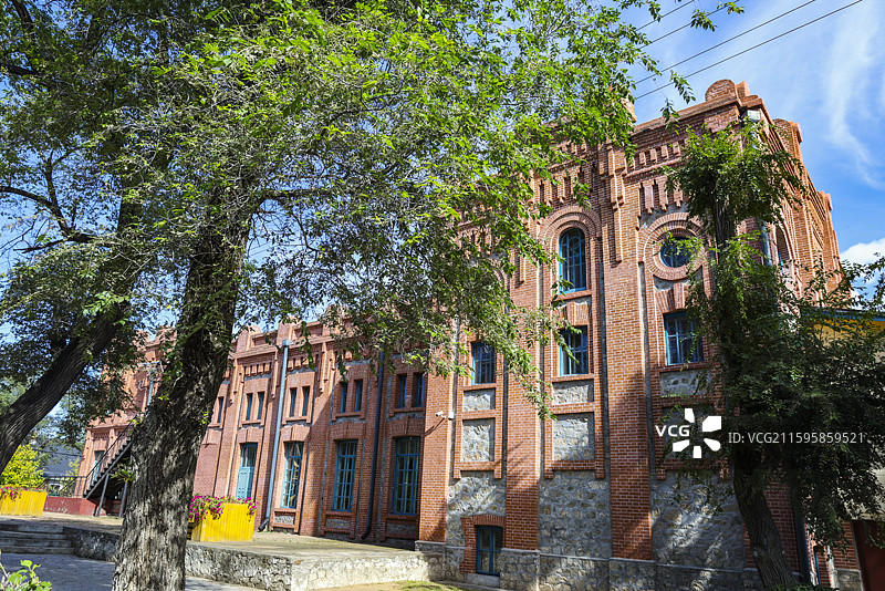 百年罗西亚大街和昂昂溪历史建筑群俄式建筑组图黑龙江齐齐哈尔图片素材