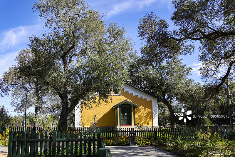 百年罗西亚大街和昂昂溪历史建筑群俄式建筑组图黑龙江齐齐哈尔图片素材