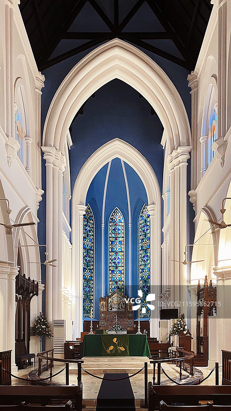 新加坡·圣安德烈教堂（圣安德烈座堂）St. Andrew's Cathedral内景图片素材