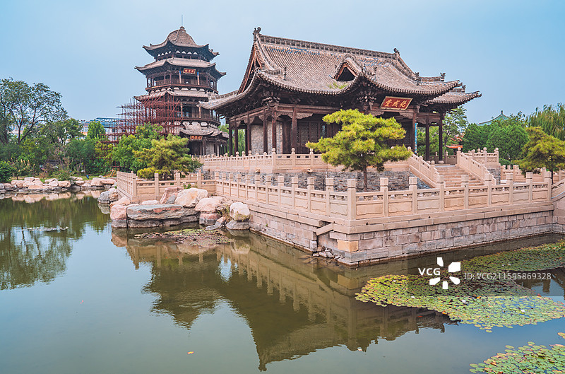 山西晋中榆次古城凤鸣书院图片素材