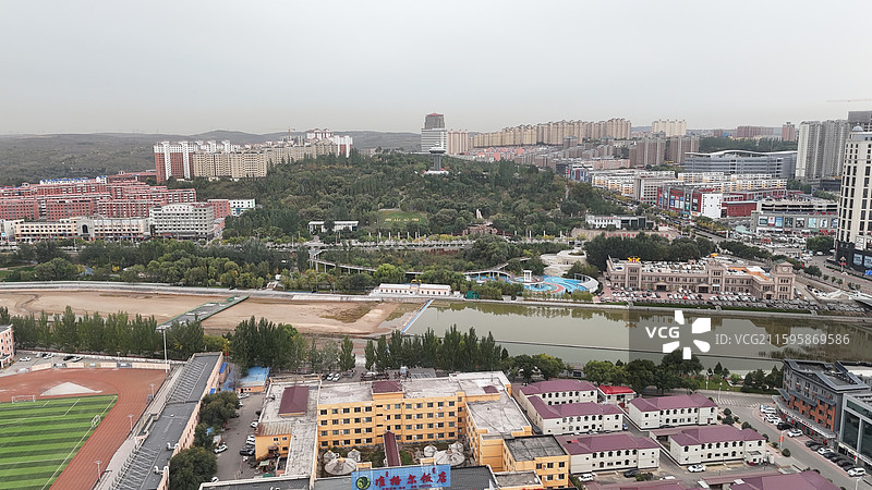 准格尔旗航拍图片素材