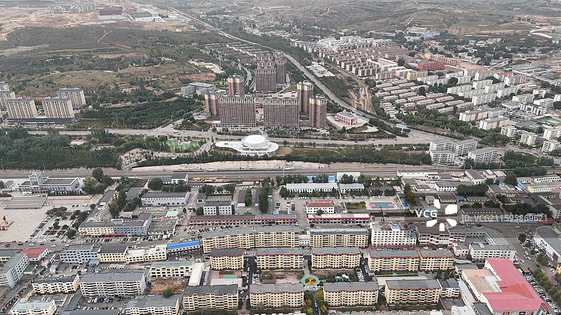 准格尔旗航拍图片素材