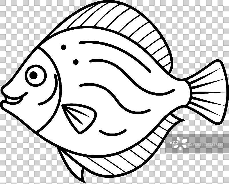 比目鱼坐着图标图片素材