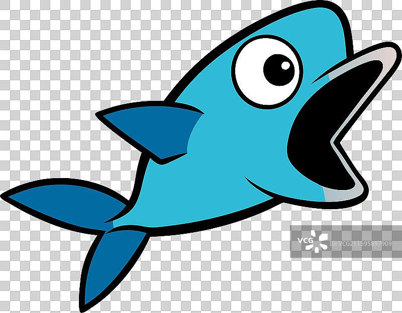 飞鱼尖叫图标图片素材