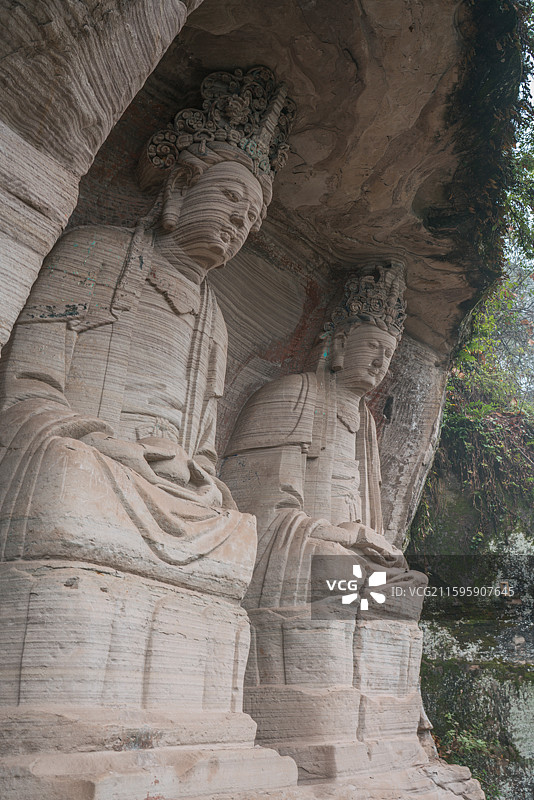 四川安岳石窟——茗山寺图片素材