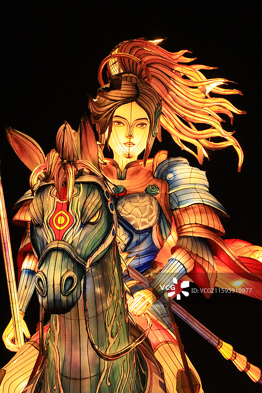 大同古城灯会图片素材