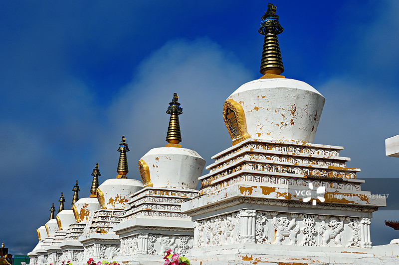 内蒙古自治区呼伦贝尔市鄂温克族自治旗，藏传佛教寺院广慧寺图片素材