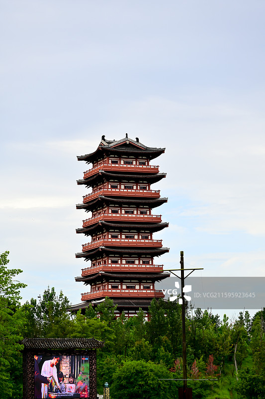 龙凤古镇的风景与历史建筑图片素材