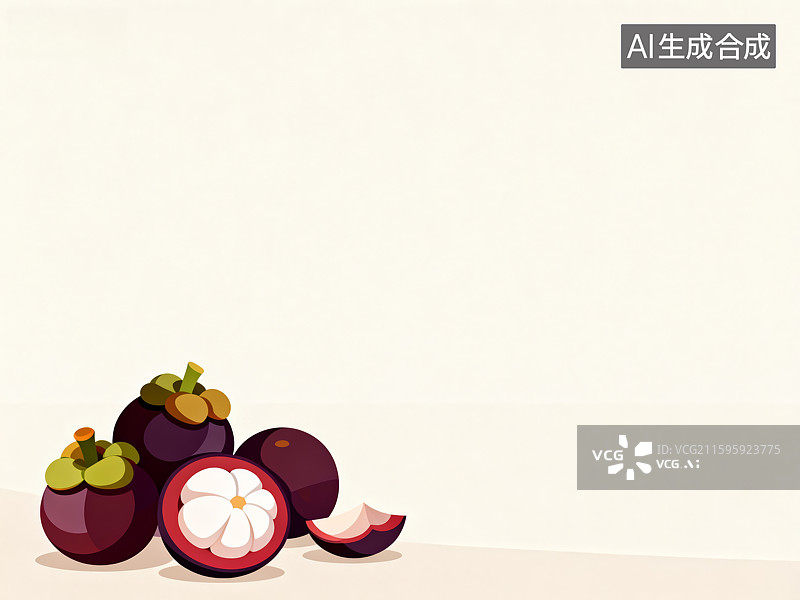 【AI数字艺术】新鲜诱人的山竹果实图片素材