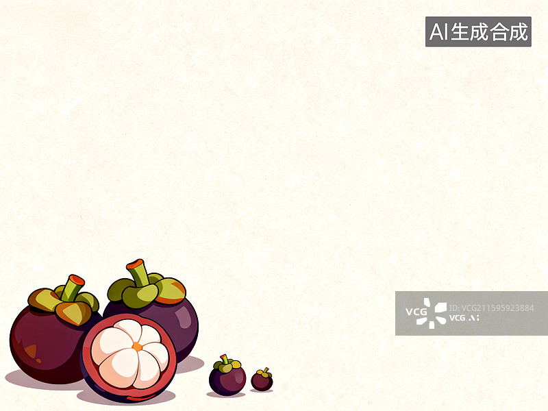 【AI数字艺术】新鲜诱人的山竹果实图片素材