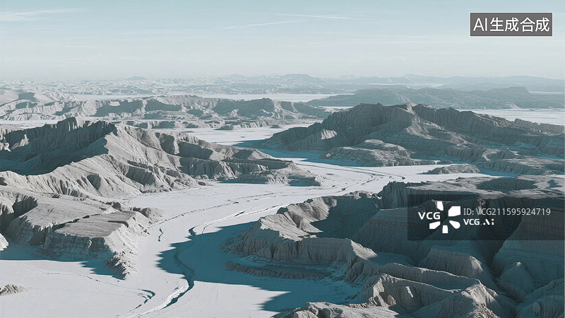 【AI数字艺术】冰川峡谷地貌景观图片素材