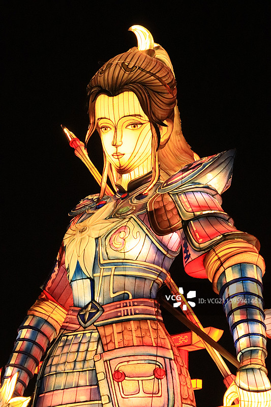 大同古城灯会图片素材